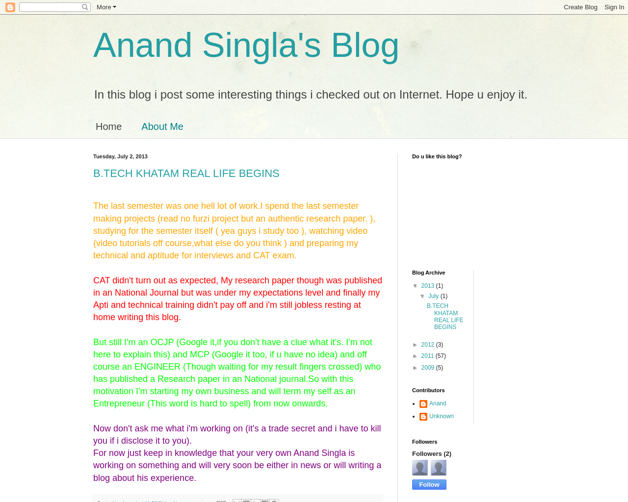  Anand Singla's Blog