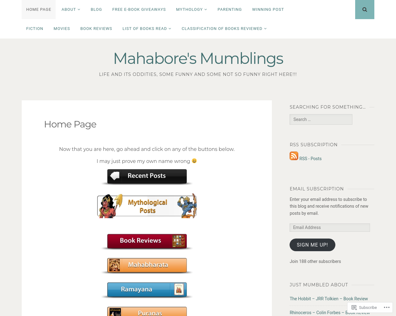 Mahabore's Mumblings