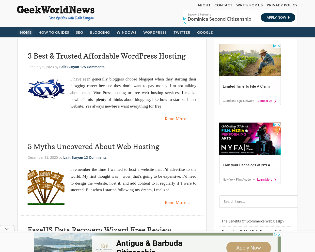 How to Blog: Geek World News