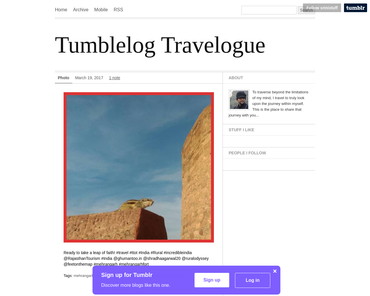 Tumblelog Travelogue