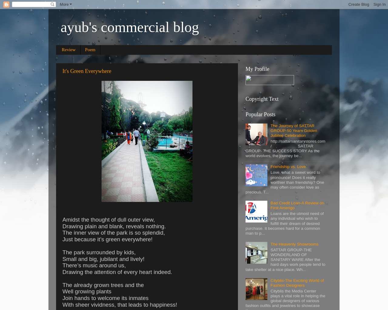 Ayub's Commercial Blog