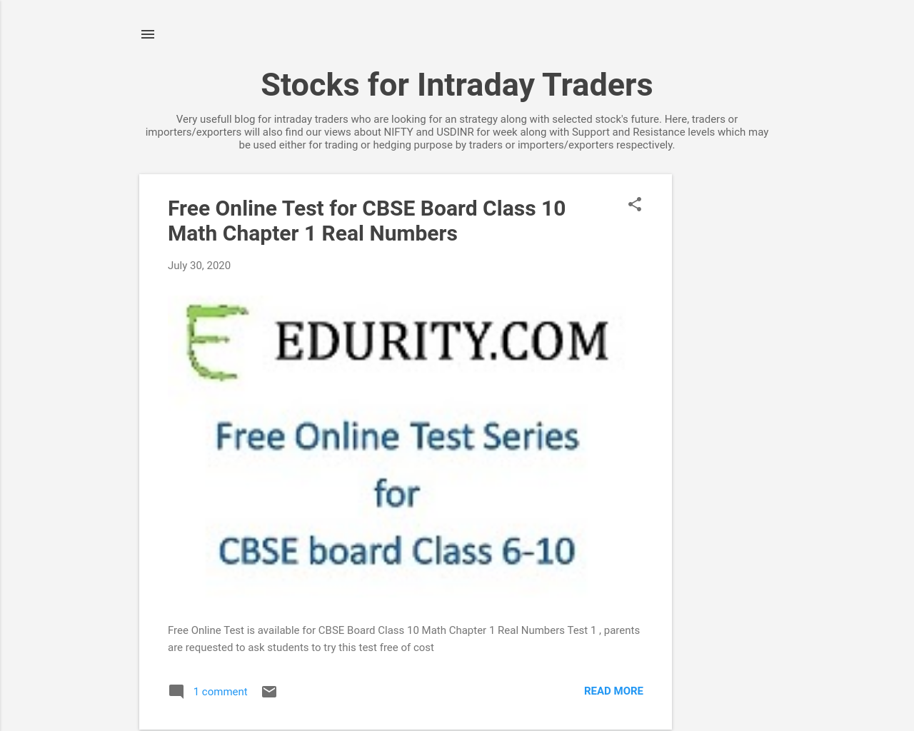 Stocks for intraday traders