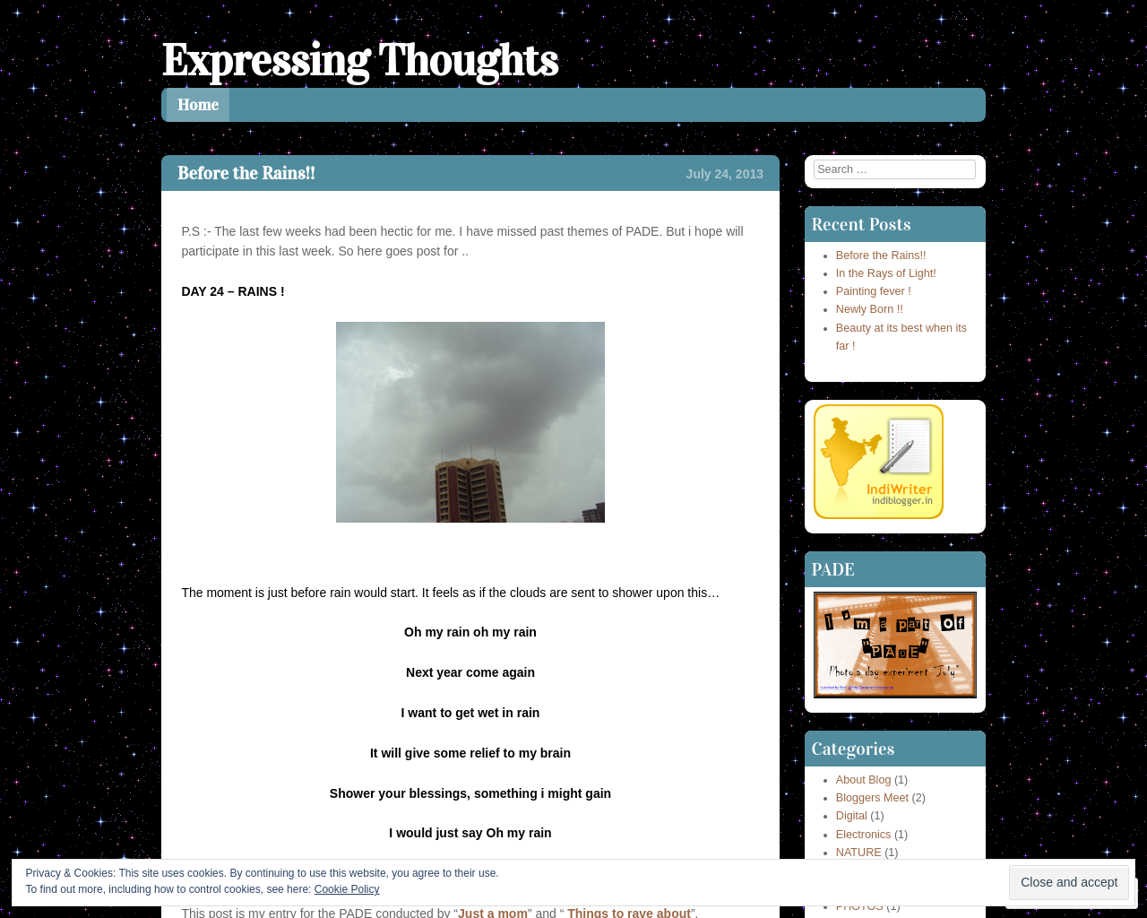 EXPRESSING THOUGHTS