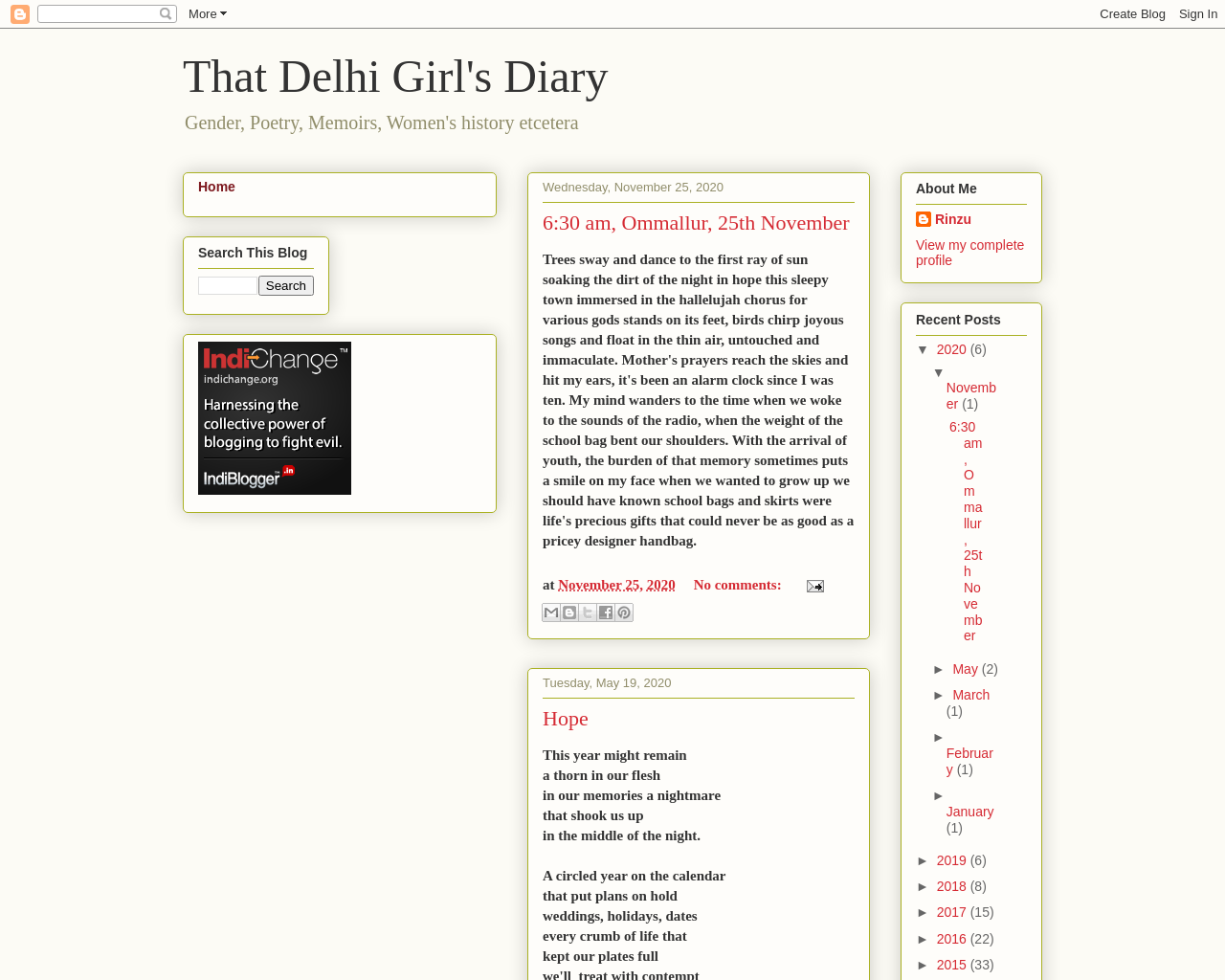 The Delhi Dame's Diary