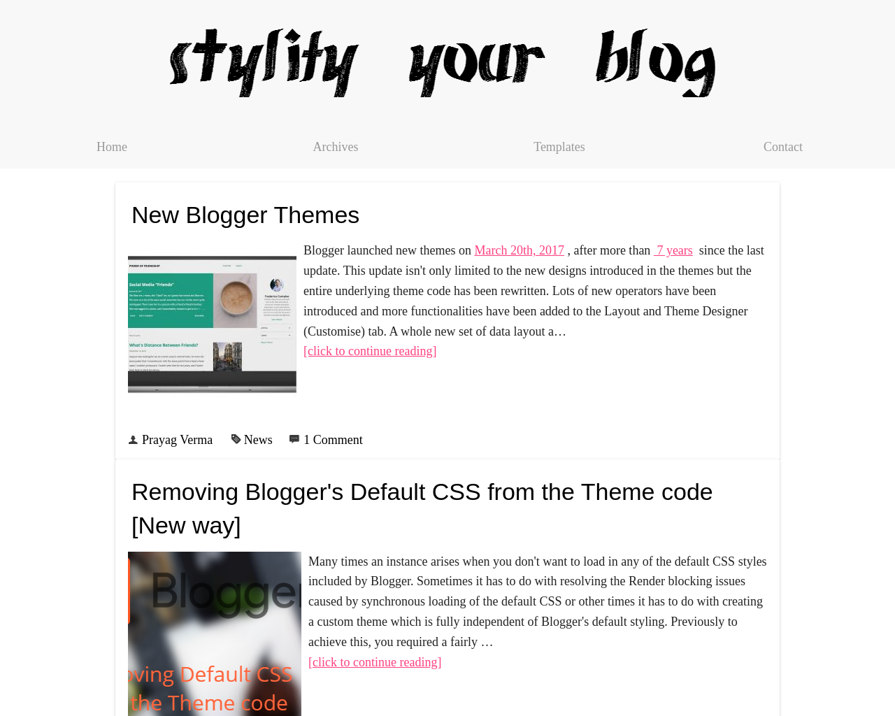 Stylify Your Blog