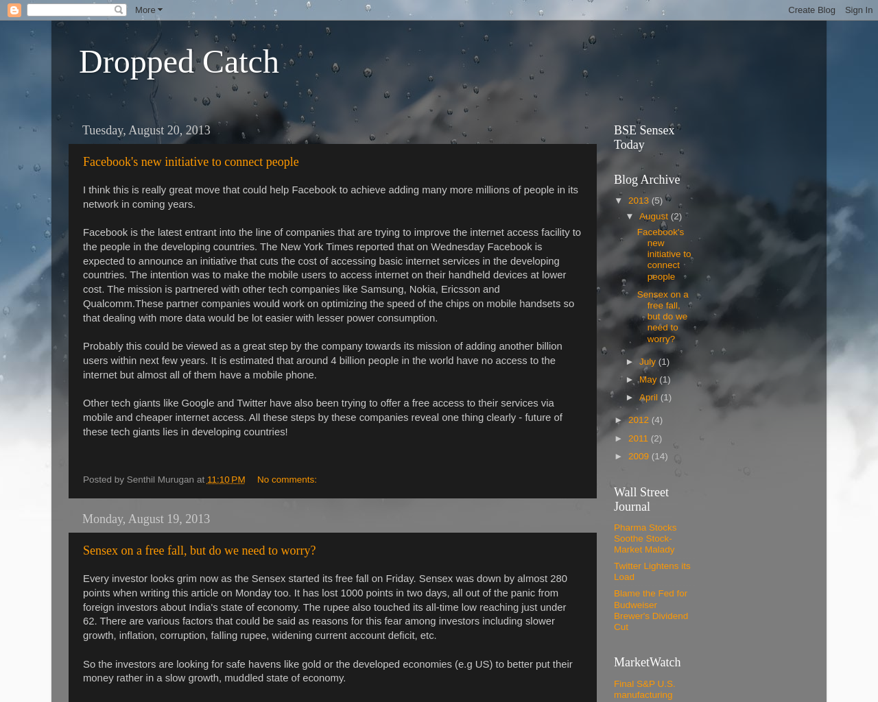 Dropped Catch