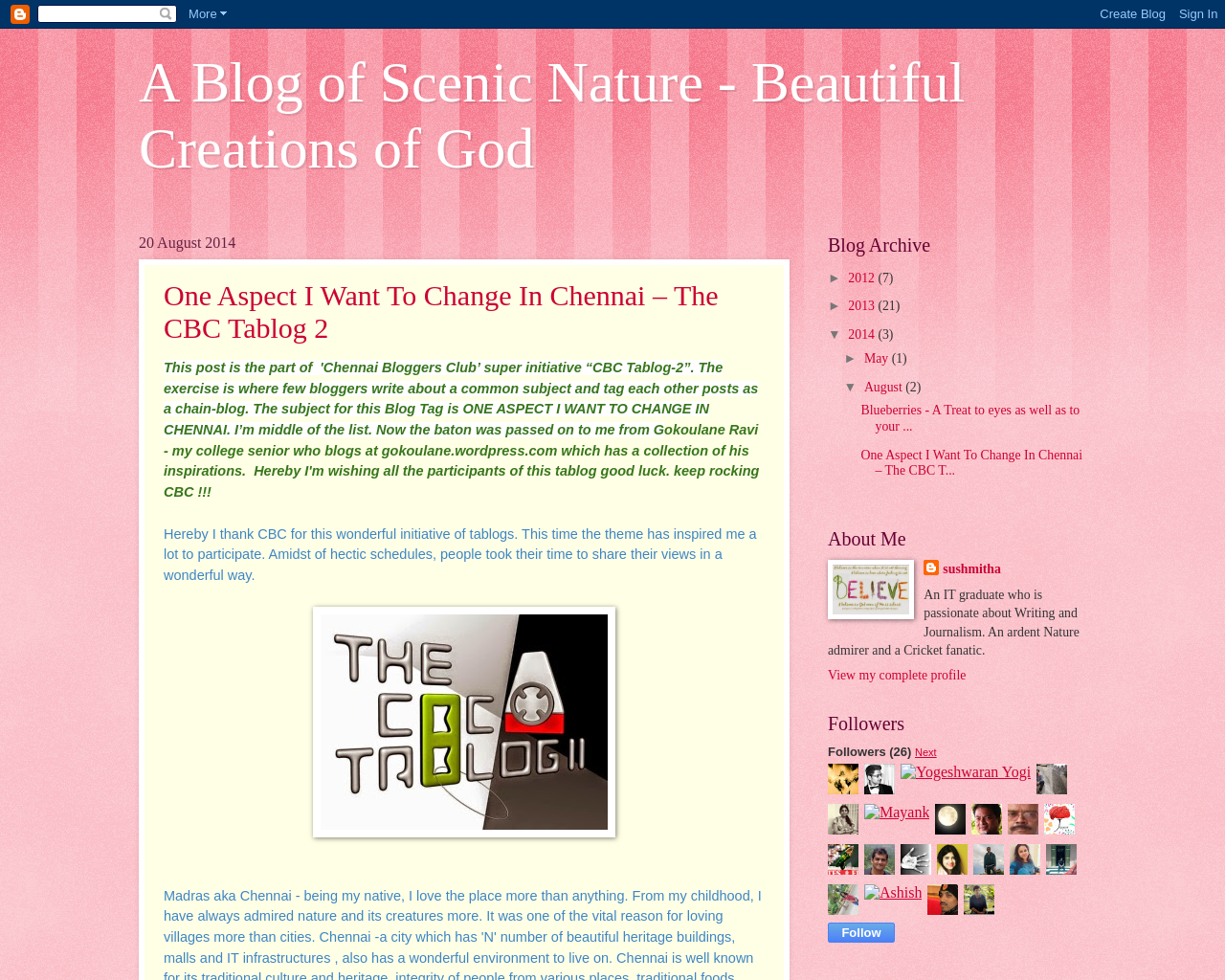 A Blog of Scenic Nature - Beautiful Creations of God