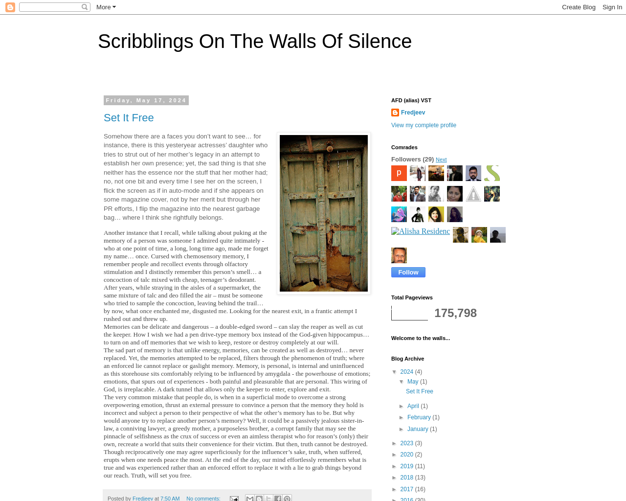 Scribblings on the Walls of Silence