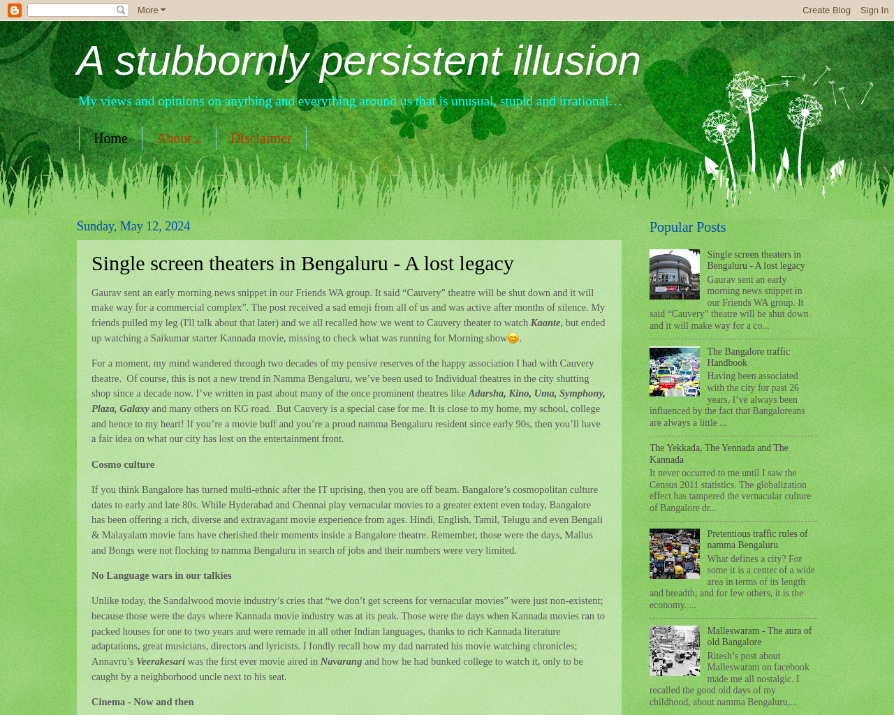 A stubbornly persistent illusion