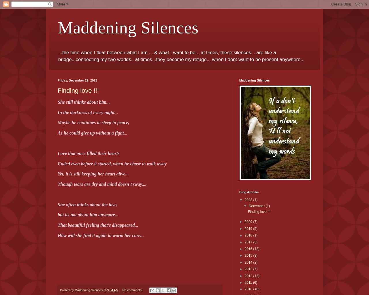 Maddening Silences
