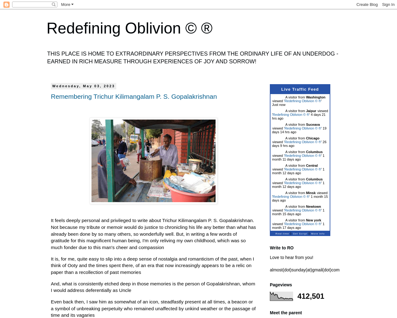 Redefining Oblivion