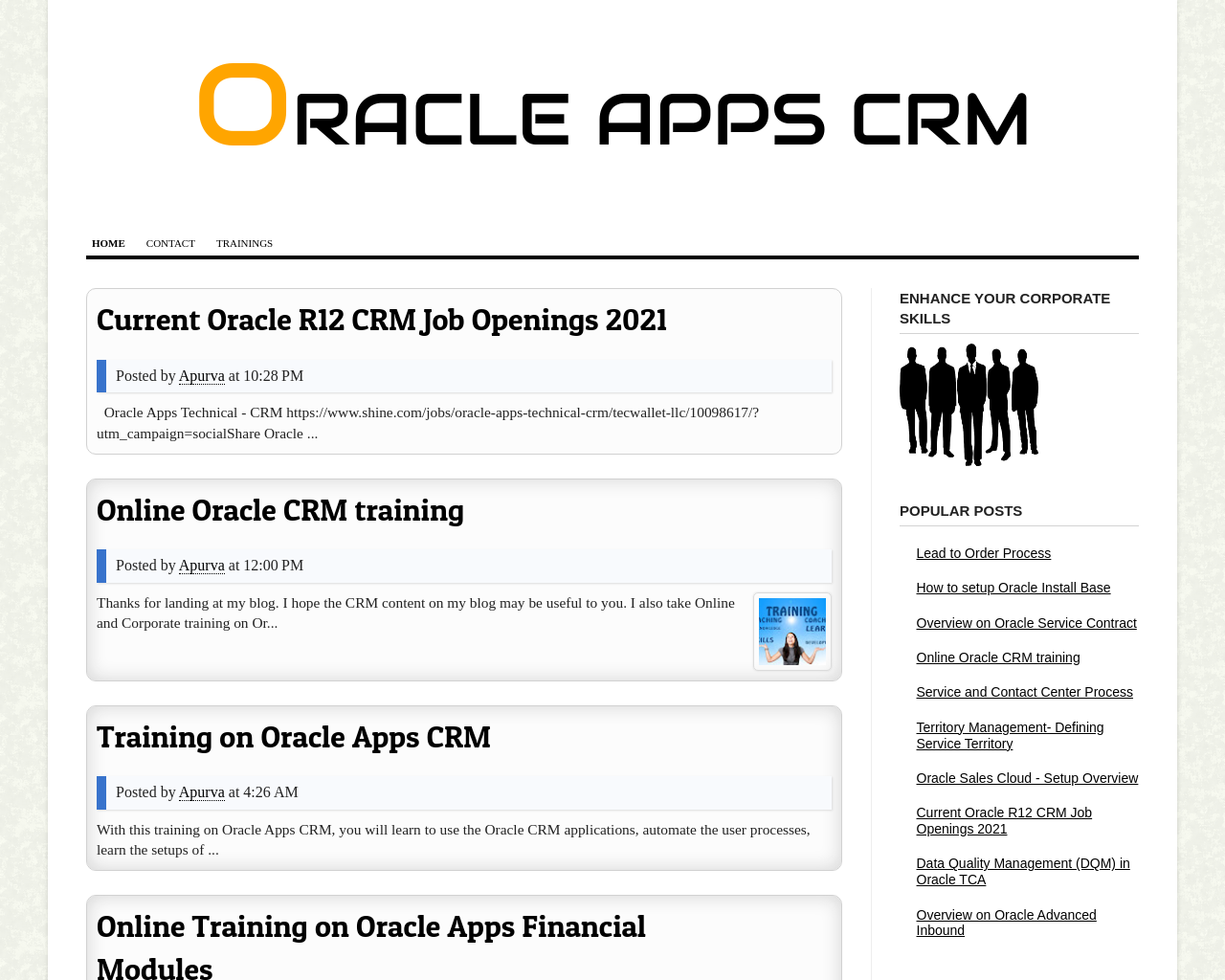 Oracle Apps CRM