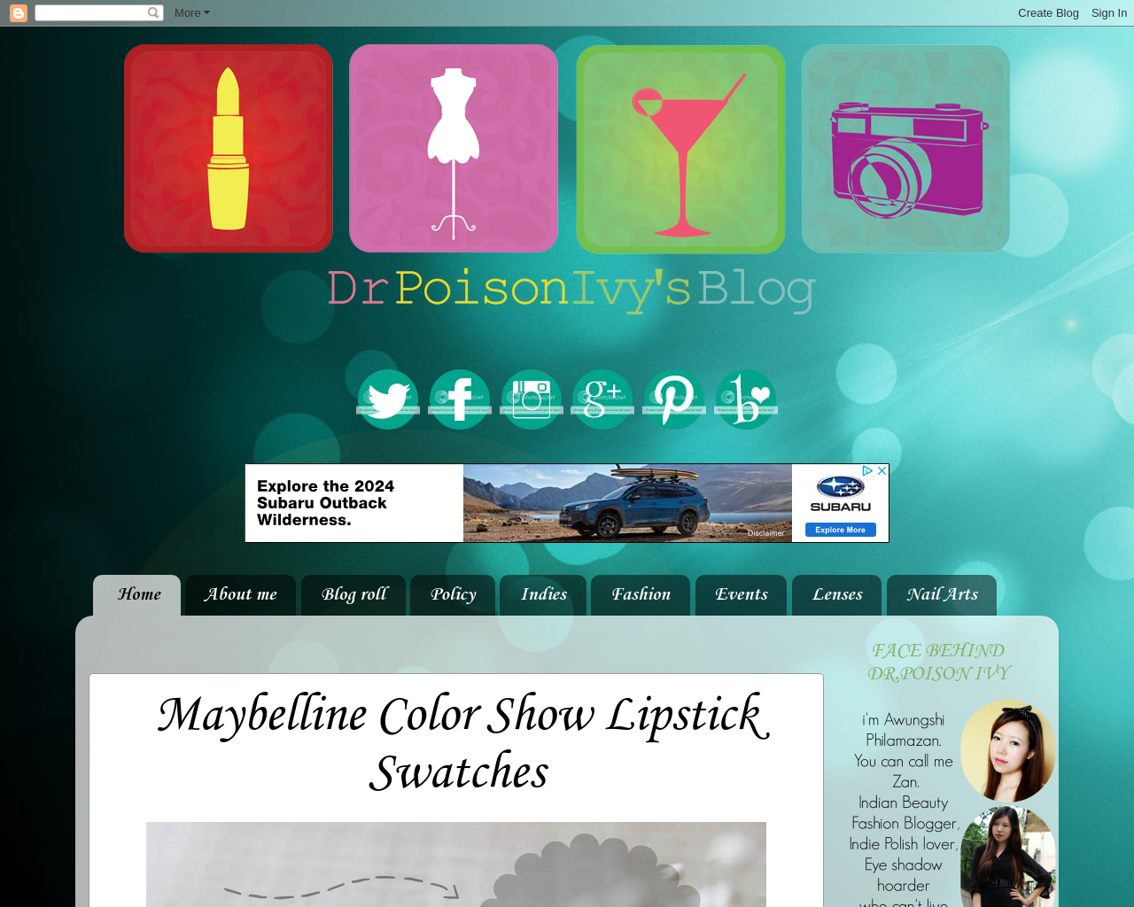 Dr.Poison Ivy's Beauty Blog