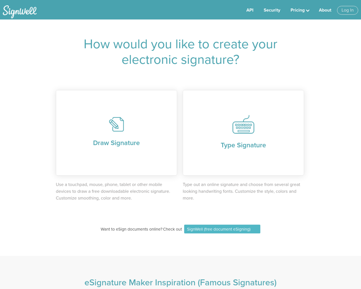 Online signature maker