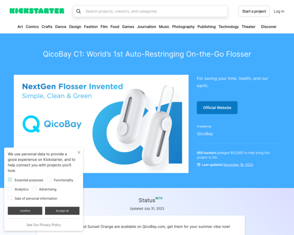 https://www.kickstarter.com/projects/qicobay/qicobay-c1-worlds-1st-auto-restringing-flosser