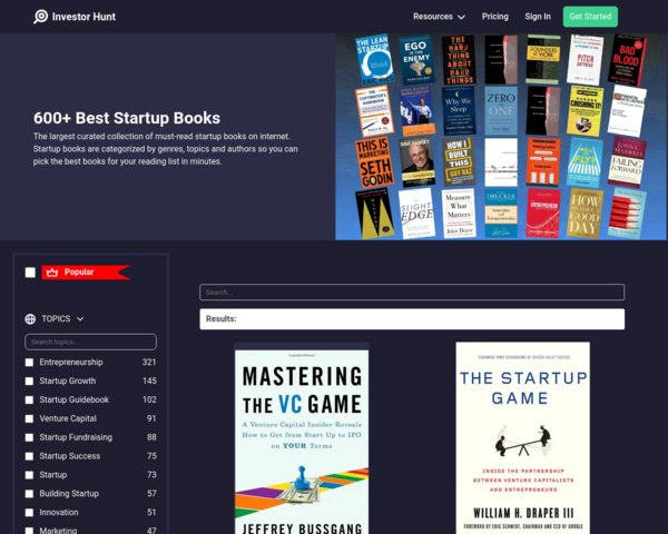 https://investorhunt.co/best-startup-books