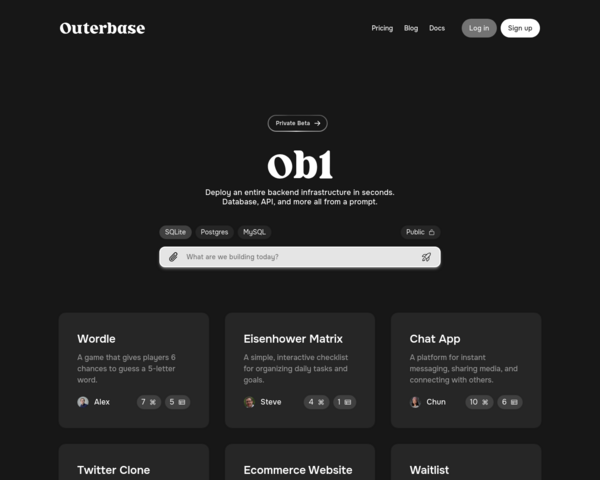 https://ob1.outerbase.com/